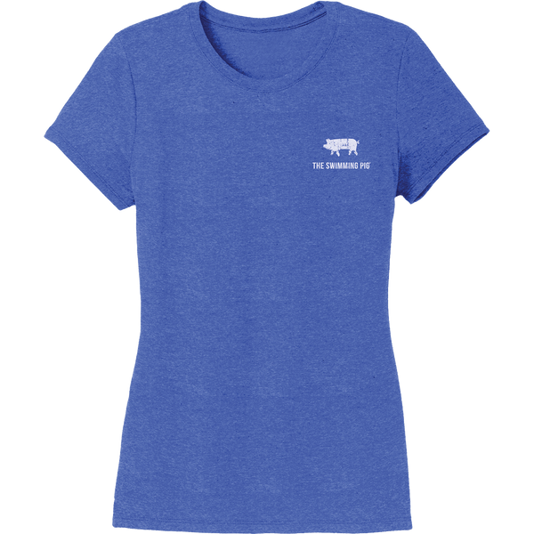 The Swimming Pig® Tee: Women's Royal Frost