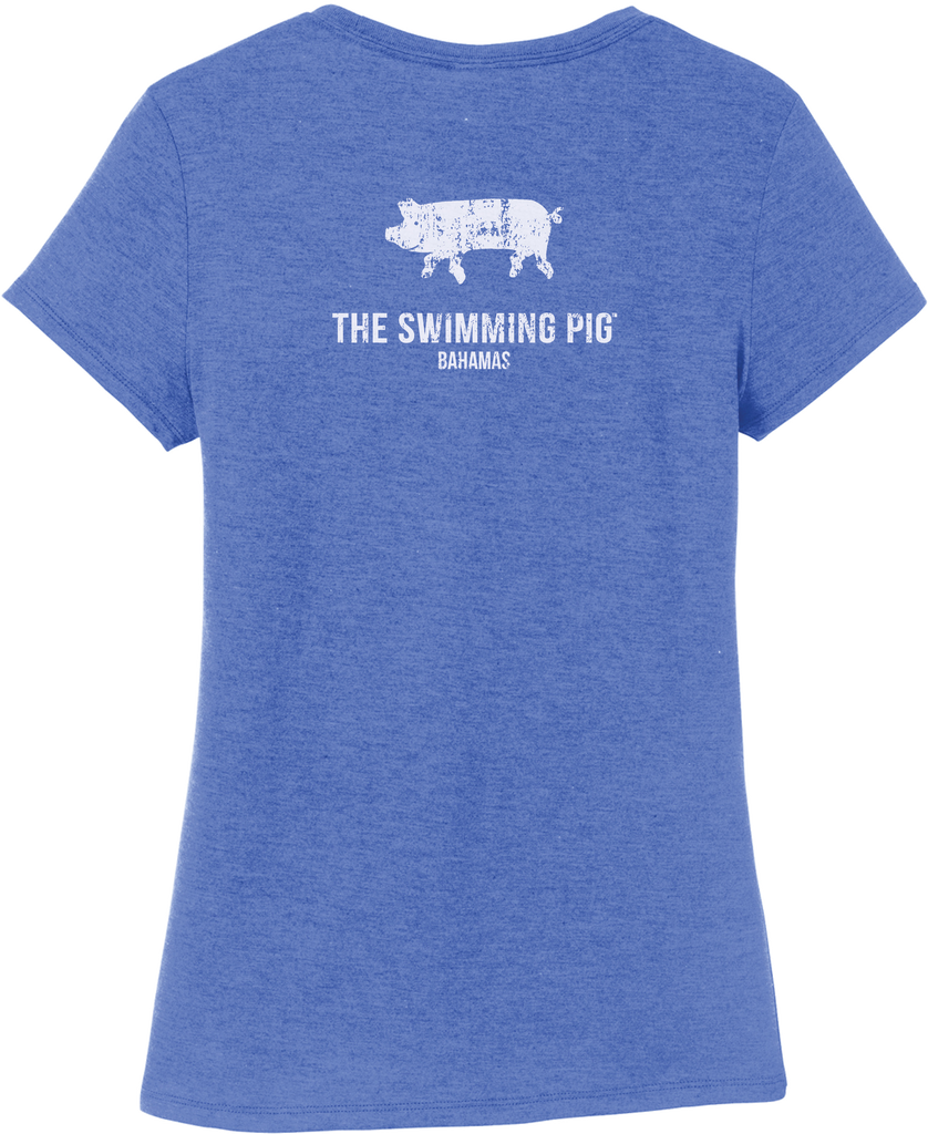 The Swimming Pig® Tee: Women's Royal Frost