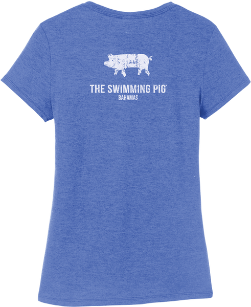 The Swimming Pig® Tee: Women's Royal Frost