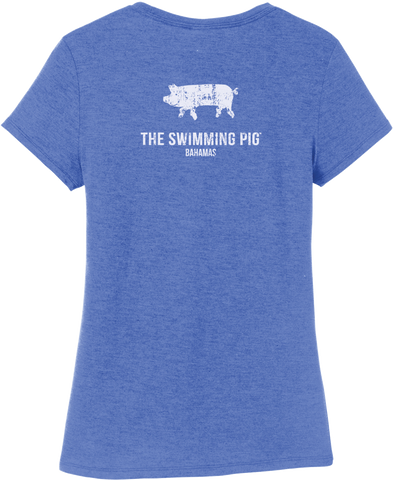 The Swimming Pig® Tee: Women's Royal Frost