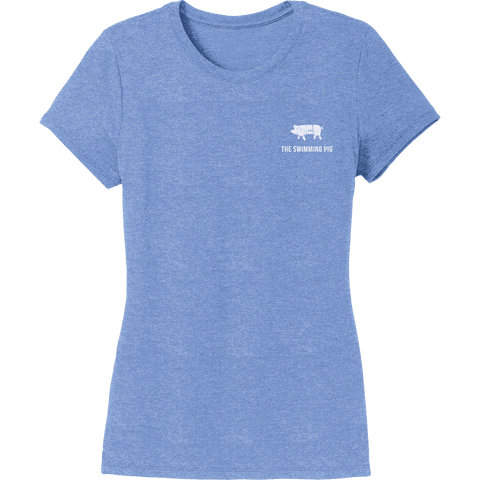 EAT.DRINK.SWIM. Tee: Women's Blue