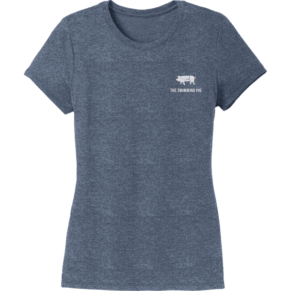 EAT.DRINK.SWIM. (BAHAMAS) Tee: Women's Navy Frost